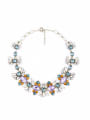 thumb Colorful Rhinestones Flowers Alloy Necklace 0
