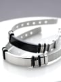 thumb Stainless Steel With Black Gun Plated Simplistic Geometric Band Bracelets 1