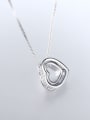 thumb Simple Hollow Heart shapes Rhinestones Necklace 1