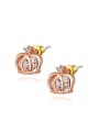 thumb Exquisite Crown Shaped Zircon Stud Earrings 0