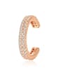 thumb Copper With Cubic Zirconia Personality  unilateral Clip On Earrings 0