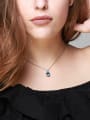 thumb Copper Alloy White Gold Plated Fashion Simple Zircon Necklace 1