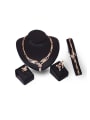 thumb Alloy Imitation-gold Plated Fashion Butterfly Rhinestones Four Pieces Jewelry Set 0