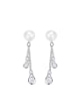 thumb Fashion Artificial Pearls Zircon Stud Earrings 0