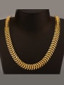 thumb 18K Fish Bone Colorfast Necklace 0