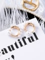 thumb Alloy With Gold Plated Fashion Round  Imitation Pearl Stud Earrings 1