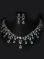 thumb Shining Wedding Accessories Two Pieces Jewelry Set 0