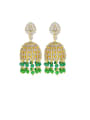 thumb Copper With Gold Plated Luxury Irregular Chandelier Earrings 0