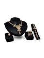 thumb 2018 Alloy Imitation-gold Plated Vintage style Water Drop shaped Four Pieces Jewelry Set 0