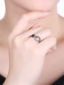 thumb Fashion Zircon Women Gun Color Plated Ring 1