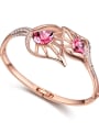 thumb Fashion Rose Gold Plated austrian Crystals Hollow Alloy Bangle 4