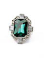 thumb Fashion Emerald Glass Stones Alloy Ring 0