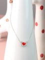 thumb Little Heart shaped Silver Necklace 0