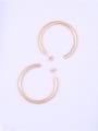 thumb Titanium With Gold Plated Simplistic Round Hoop Earrings 3