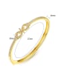thumb Copper With Gold Plated Fashion Bowknot Bangles 3