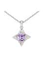 thumb Simple austrian Crystals-covered Star Pendant Alloy Necklace 0