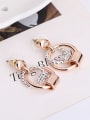 thumb Alloy Rose Gold Plated Fashion Rhinestones Round shaped Two Pieces Jewelry Set 2