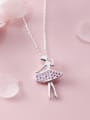 thumb 925 Sterling Silver With Cubic Zirconia Cute Angel Necklaces 0