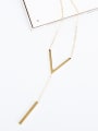 thumb Delicate 16K Gold Plated V Shaped Necklace 1