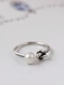 thumb Knot Freshwater pearl Opening Ring 0