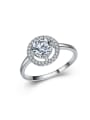 thumb Simple Style Classical Shinning Zircon Ring 1