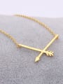 thumb High-grade 16K Gold Plated Arrow Shaped Necklace 2