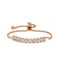 thumb Copper With Cubic Zirconia Simplistic Diamond Adjustable Bracelets 2