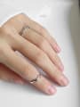 thumb Sterling silver leaf love twist joint ring tail ring 2