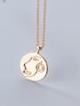 thumb 925 Sterling Silver With 18k Gold Plated Trendy Face Necklaces 0