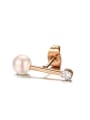 thumb Temperament Rose Gold Plated Geometric Shell Stud Earrings 2