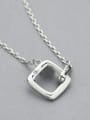 thumb S925 Silver Square Necklace 2