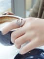thumb Retro style Personalized Hollow Oval Silver Opening Ring 1