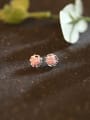 thumb Small Lovely Flower Amethyst Stud Earrings 1