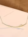 thumb 925 Sterling Silver With Gold Plated Simplistic Fringe Necklaces 2