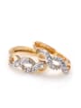 thumb Copper Alloy 18K Gold Plated Fashion Zircon stud Earring 2