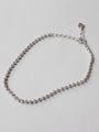 thumb 925 Sterling Silver With Platinum Plated Simplistic Beads Bracelets 0