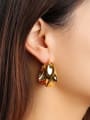 thumb Stainless Steel With Gold Plated Simplistic Round Clip On Earrings 1