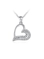 thumb Beautiful Heart Shaped Rhinestones Necklace 0