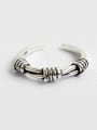 thumb Simple Antique Silver Plated Opening Silver Ring 0