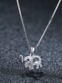 thumb 925 Sterling Silver With Platinum Plated Cute Animal Elephant  Necklaces 0