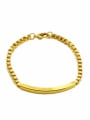 thumb Unisex Personality 24K Gold Plated Geometric Shaped Bracelet 0