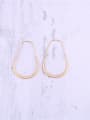 thumb Titanium With Gold Plated Personality Irregular Hook Earrings 1