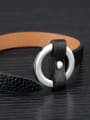 thumb Simple Artificial Leather Round Button Bracelet 2