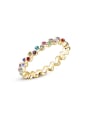 thumb Multi-color 18K Gold Plated Austria Crystal Ring 0