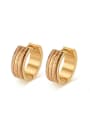 thumb Personality Gold Plated Geometric Shaped Clip Earrings 0