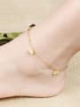 thumb Fashion Little Elephant Zircon Gold Plated Anklet 1