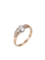thumb Copper Alloy Multi-gold Plated Fashion Heart-shaped Zircon Ring 0