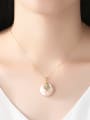thumb Sterling silver inlaid AAA zircon natural Baroque Pearl Necklace 2