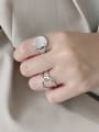 thumb 925 Sterling Silver With Smooth Simplistic Round Free Size Rings 2