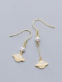 thumb 925 Sterling Silver With Gold Plated Fashion  Asymmetry Planet Drop Earrings 3